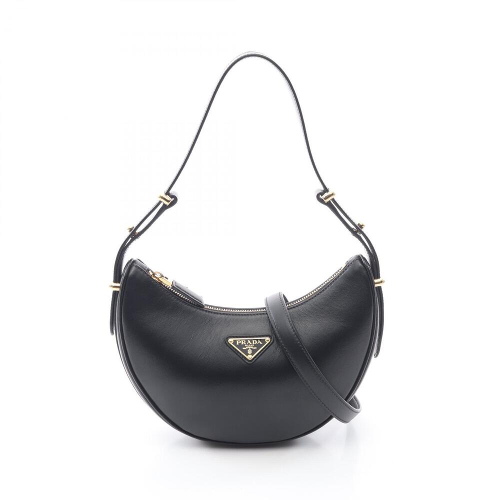 Prada Arche Shoulder Bag Leather Black